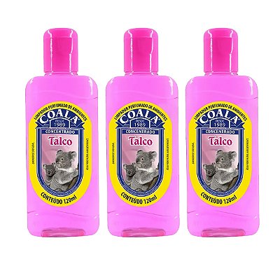 Limpador Aromatizante Concentrado Coala Talco Kit 3