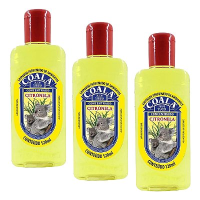 Limpador Perfumado de Ambiente Coala Citronela 120ml Kit 3