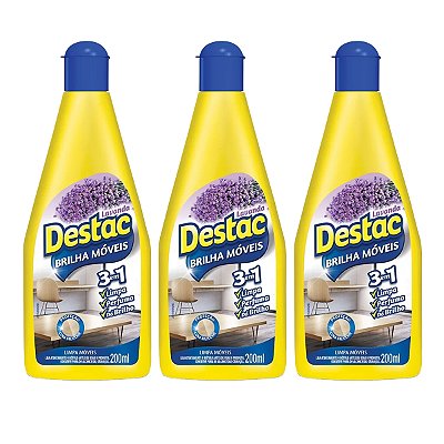 Lustra Móveis Destac Aroma Lavanda 200ml 3x1 Kit 3