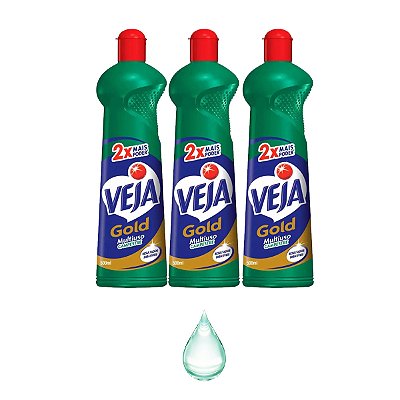 Limpador Veja Multi Uso Gold Campestre 500ml Kit 3