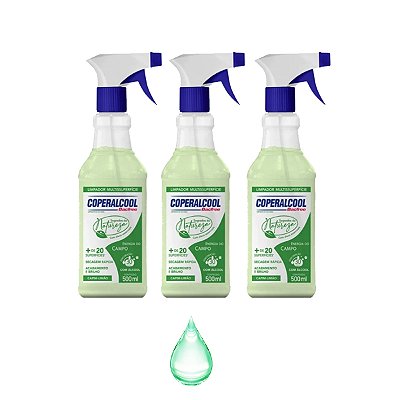 Limpador Coperalcool Multiuso Bacfree Capim Limão Kit 3