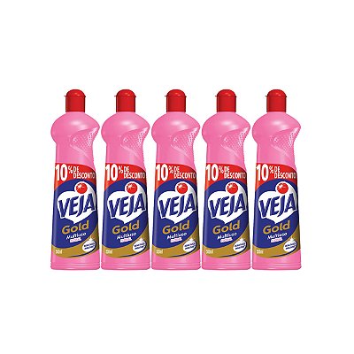 Limpador Veja Multi Uso Gold Floral 500ml Kit 5