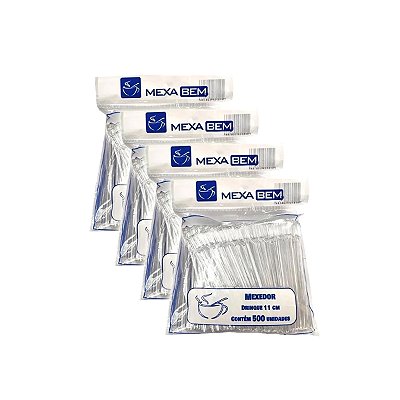 Mexedor Mexa Bem Para Café Tipo Drinque Com 11cm Kit 5