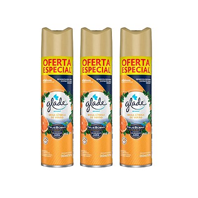 Odorizador De Ambiente Glade Brisa Cítrica De Verão Kit 3