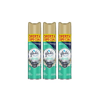 Odorizador De Ambiente Glade Frescor de Águas Florais Kit 3