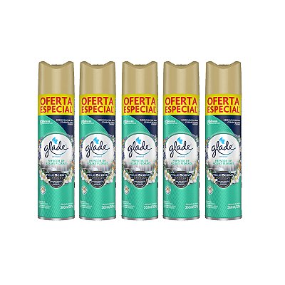 Odorizador De Ambiente Glade Frescor de Águas Florais Kit 5