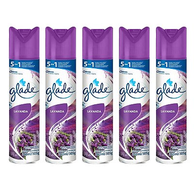 Odorizador De Ambiente Glade Lavanda 360ml Kit 5