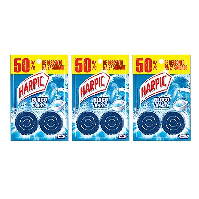 Pedra Sanitaria Bloco Harpic Caixa Acoplada Kit 3