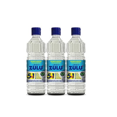 Removedor Multissuperfície 5x1 Base De Agua Zulu 450ml Kit 3