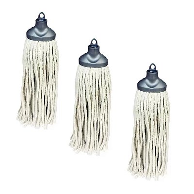 Mop Esfregão de Algodão Refil Nobre Kit 3