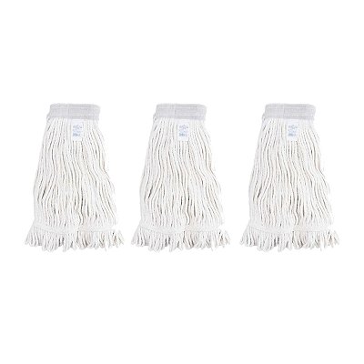 Mop Úmido Líquido Algodão Ponta Dobrada Refil Kit 3
