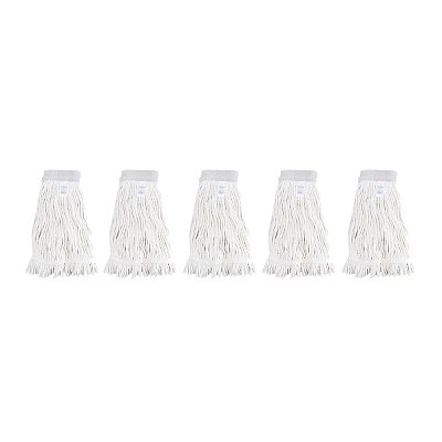 Mop Úmido Líquido Algodão Ponta Dobrada Refil Kit 5