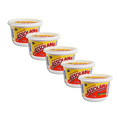 Sabão Em Pasta Assolan Neutro 500 gr Kit 5