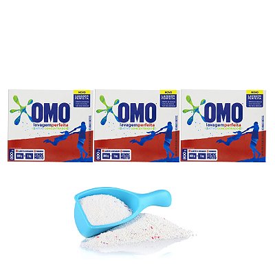 Sabão Em Pó Omo Lavagem Perfeita 800g Kit 3