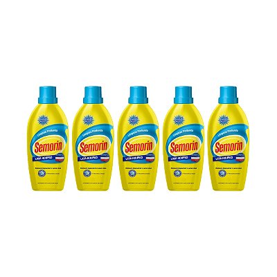 Sabão Liquido Lava Roupas Semorin Limpeza Profunda Kit 5
