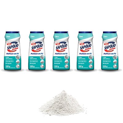 Sapólio Radium em Pó Cloro 300g Kit 5