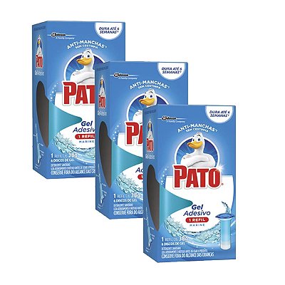 Gel Adesivo Para Sanitários Pato Marine Refil Kit 3