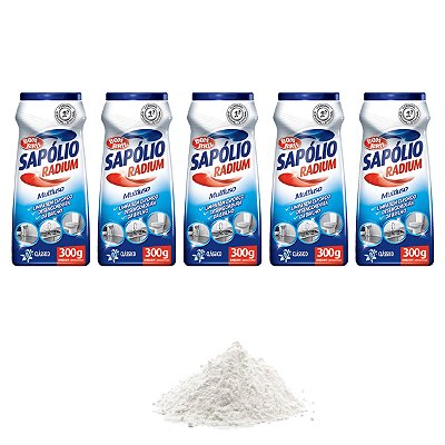 Saponáceo Sapólio Radium Pó 300ml Bombril Kit 5