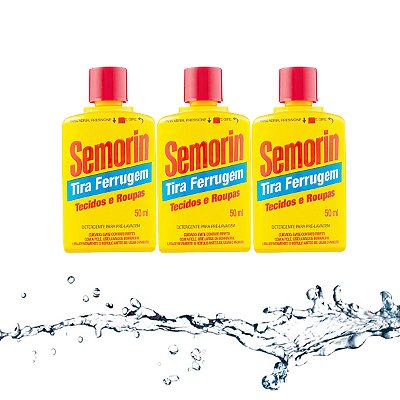 Tira Manchas Detergente Anti Ferrugem Semorin Kit 3
