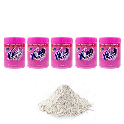 Tira Manchas Em Pó Vanish Oxi Action Pink 450g Kit 5