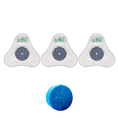 Tela Sanitária Trilha Para Mictório Fragrância Limão Kit 3