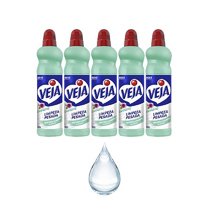 Veja Gold Limpeza Pesada Floral Campestre Com 500ml Kit 5