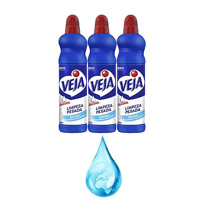 Veja Gold Limpeza Pesada Original 500ml Kit 3