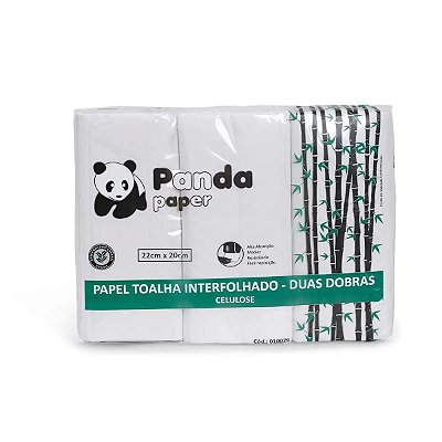 Papel Toalha Panda Interfolha 2 Dobras 19x20cm