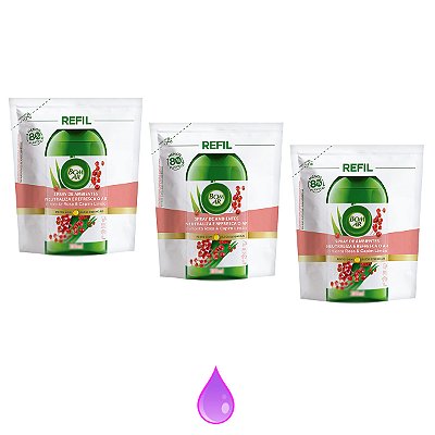 Bom Ar Pimenta Rosa E Capim Limao Refil Spray Kit 3