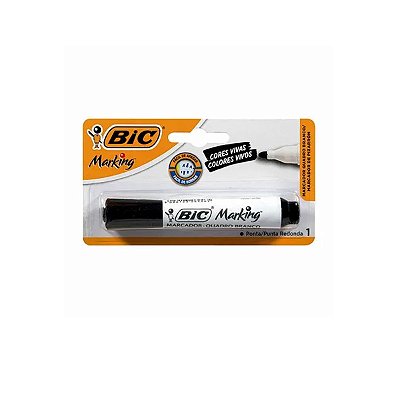 Caneta Marcadora BIC Marking Preta para Quadro Branco