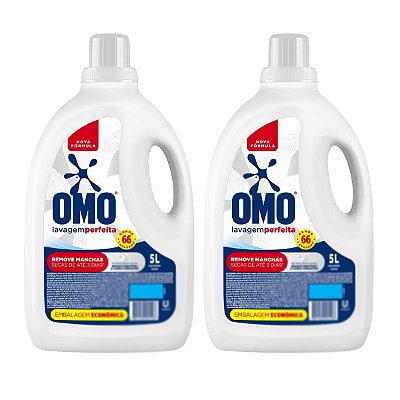 Sabão Líquido Omo Lavagem Perfeita 5l Kit 2