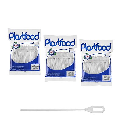 Mexedor Descartável Biodegradável C/ 500un Kit 3