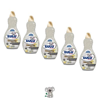 Limpador Perfumado Zulu Coala Aroma Chá Branco Kit 5
