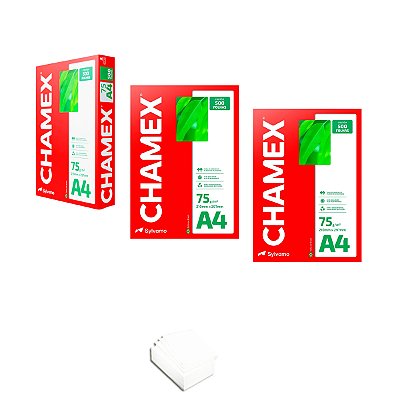 Papel Sulfite A4 Chamex 75g 500 Folhas Original Kit 3