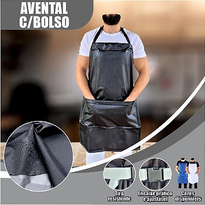 Avental PVC Impermeável com Bolso