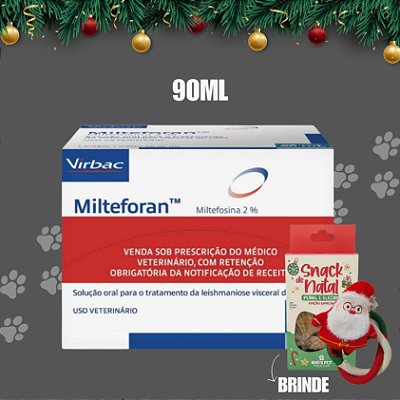 Milteforan Virbac 90 ml FRETE GRÁTIS* + BRINDE NATAL