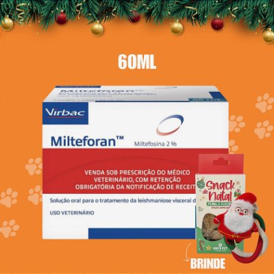 Milteforan Virbac 60 ml FRETE GRÁTIS* + BRINDE NATAL
