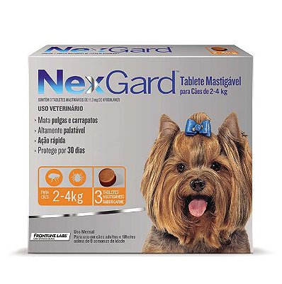 Nexgard P (2 a 4kg) Cartela 3 Tablete