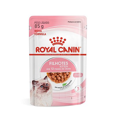 Ração Úmida Royal Canin Kitten para Gatos Filhotes de Até 12 Meses 85g