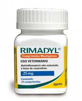 Anti-inflamatório Rimadyl 25mg Zoetis para Cães - 14 Comprimidos