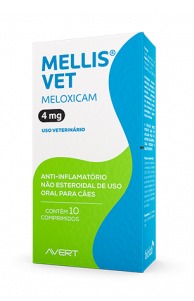 Anti-Inflamatório Mellis Vet 4mg Avert para Cães - 10 comprimidos