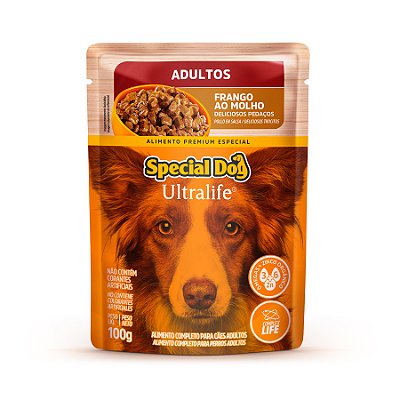 Ração Úmida Special Dog Ultralife para Cães Adultos Sabor Frango ao Molho 100g