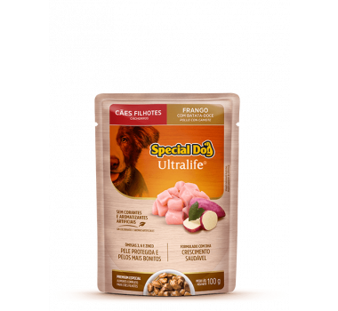 Ração Úmida Sachê Special Dog Ultralife Frango ao Molho para Cães Filhotes - 100g