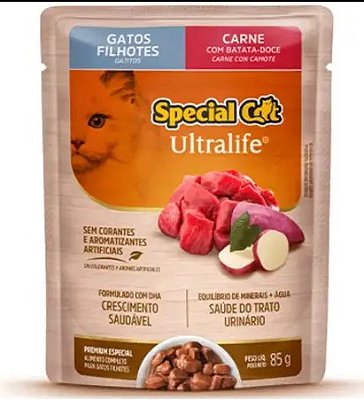 Alimento Úmido Special Cat Gatos Filhotes Carne ao Molho 85g