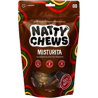 Misturita natty chews - 100g recorte bovino