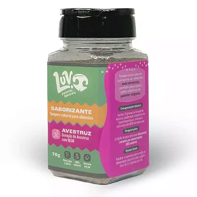 LUV tempero natural de avestruz 70g
