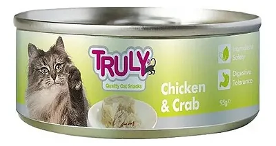 Petisco Gato Truly Enlatado De Frango E Carangueijo 95G
