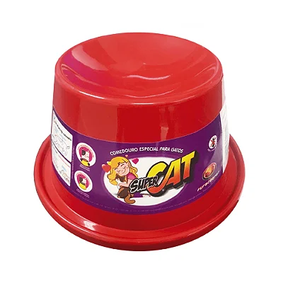 Comedouro Plast. Gato Super Cat - 200 Ml