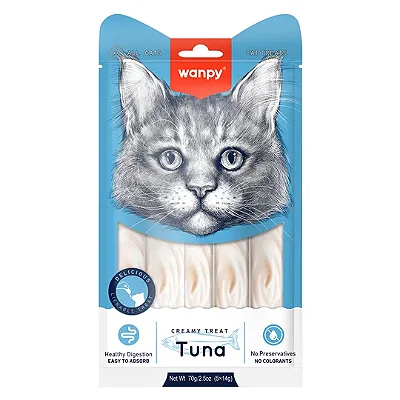 Petisco para gatos Wanpy Creamy Sabor Atum 70g