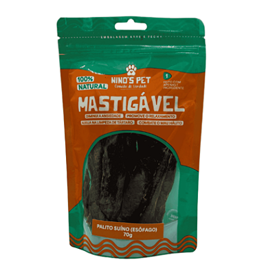 Palito Suíno Esôfago Desidratado 70g Ninos Pet